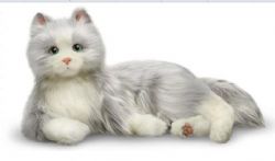 CHAT DE COMPAGNIE INTERACTIF - GRIS AUX PATTES BLANCHES